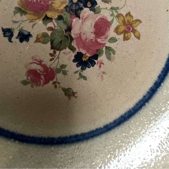 Vintage Monroe Salt Works with Floral Print and Roses in Center - Picture 4 of 9